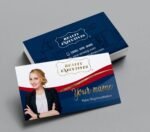 stack of laminated business cards with raised foil premium thick cards