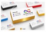 close up of painted edge business cards showing colored edges thick premium