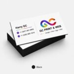 premium painted edge business cards angle view modern branding canada