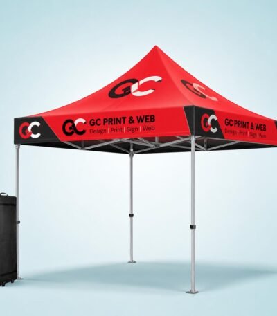 10x10 printed event tent with commercial 40mm frame full color canopy toronto gta canada