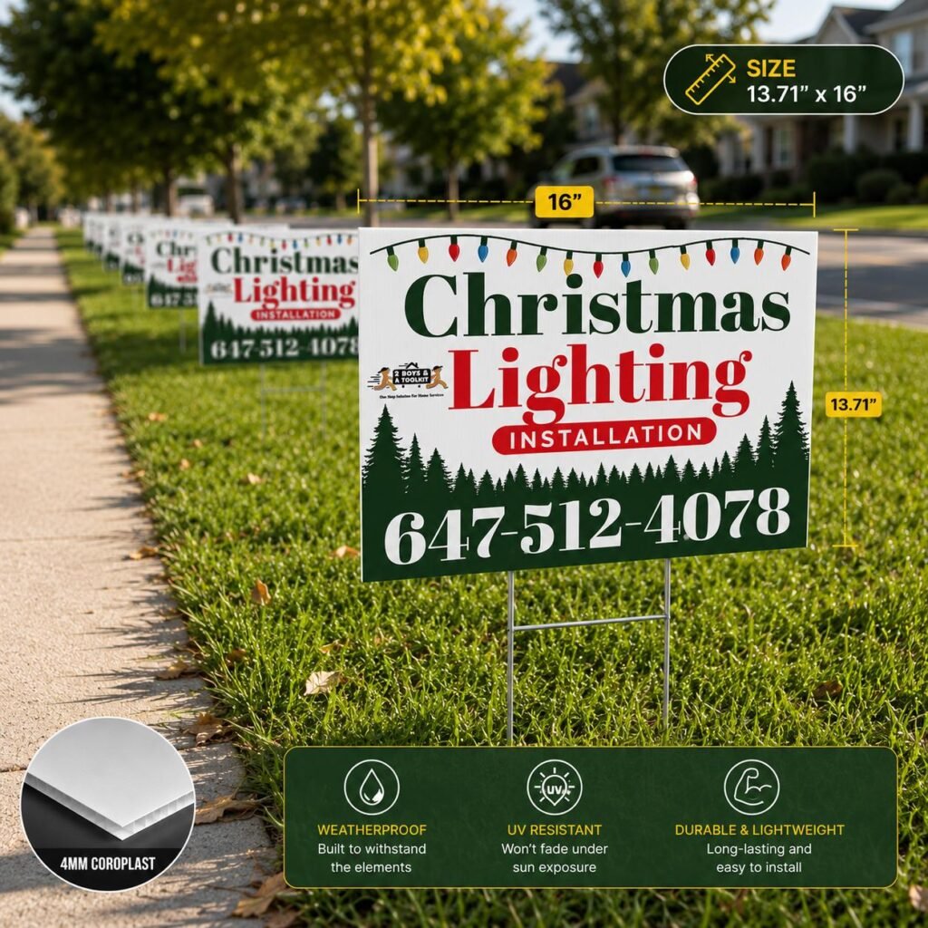 4mm coroplast yard signs outdoor lawn signs full color printing toronto gta canada