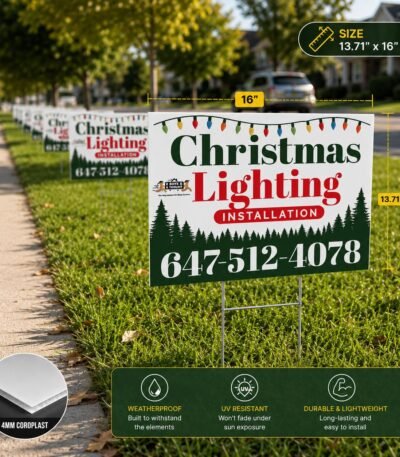 4mm coroplast yard signs outdoor lawn signs full color printing toronto gta canada