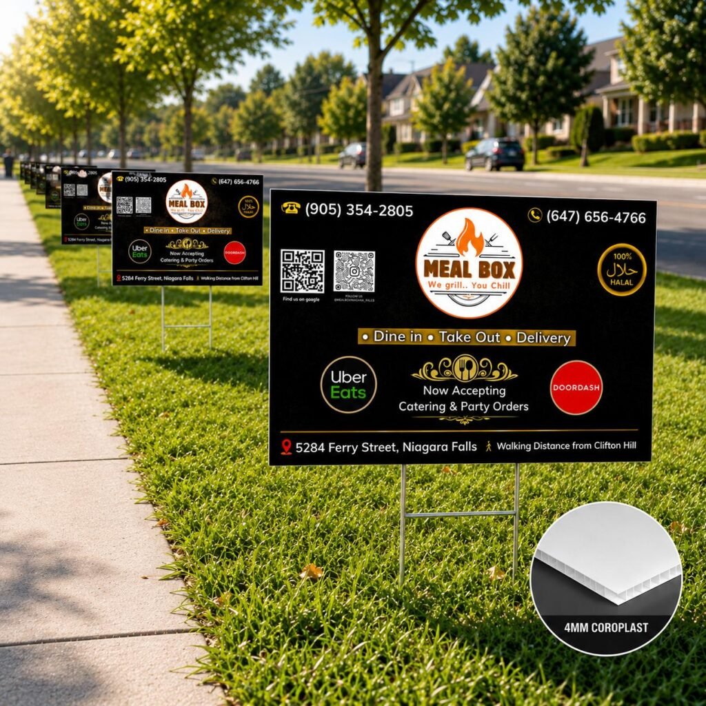 4mm coroplast yard signs outdoor lawn signs full color printing toronto gta canada