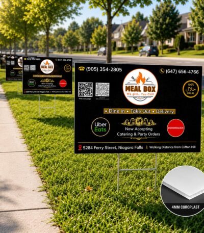 4mm coroplast yard signs outdoor lawn signs full color printing toronto gta canada