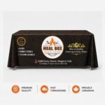 custom printed pleated table cover for trade shows and events toronto gta ontario canada