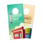 Custom semi matte door hanger marketing sample in Toronto Ontario Canada