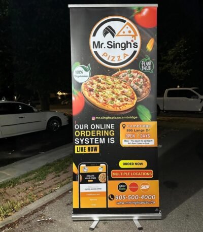 Standard pull up banner printing in Toronto Ontario Canada