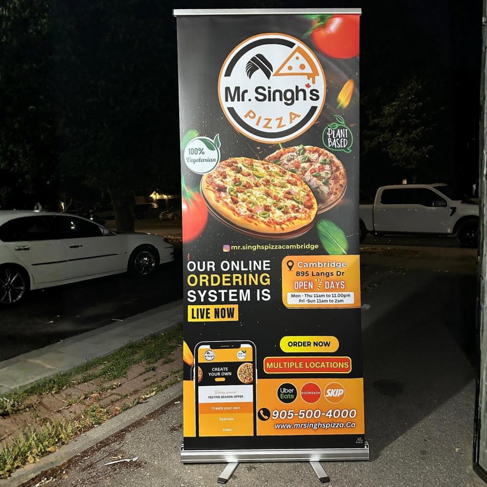 Standard pull up banner printing in Toronto Ontario Canada